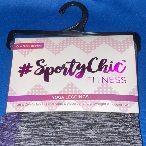 Sporty Chic Fitness Space Dye Yoga Capri Leggings One Size Fits Most - Picture 2 of 4